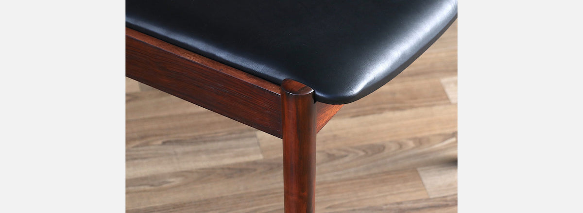 Helge Sibast Model-59 Rosewood & Leather Dining Chairs for Sibast Mobler