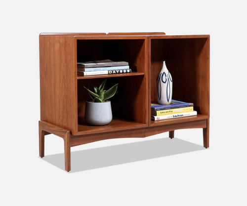 Danish Modern Sculpted Teak Bookcase by William Watting