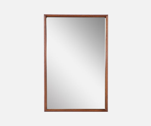 John Keal Wall-Hanging Sculpted Mirror for Brown Saltman