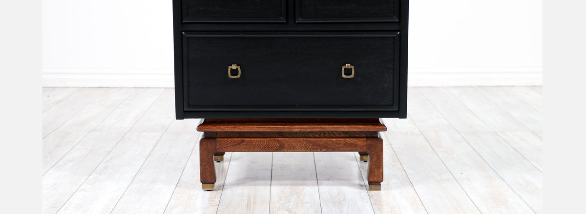 Mid-Century Modern Ebonized Night Stands by American of Martinsville