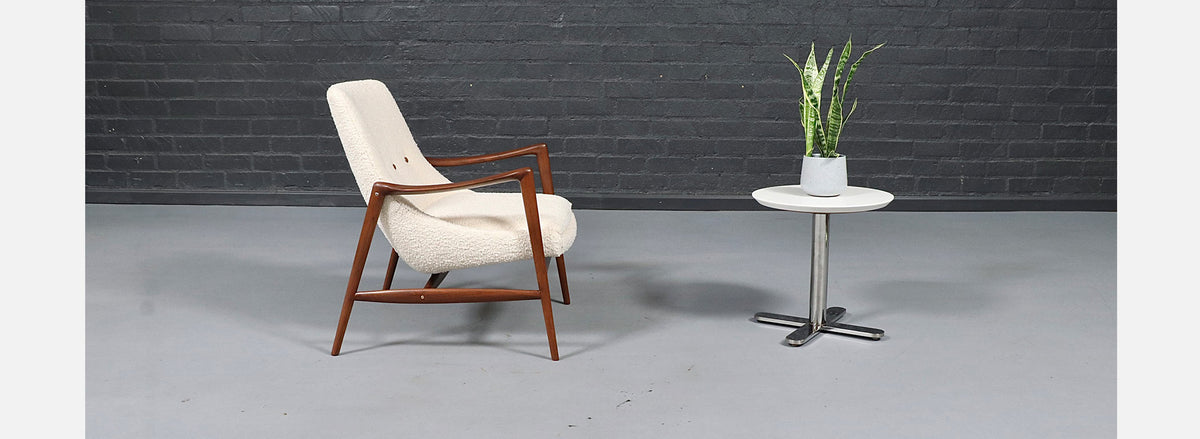 Rolf Rastad & Adolf Relling Boucle & Leather Lounge Chair