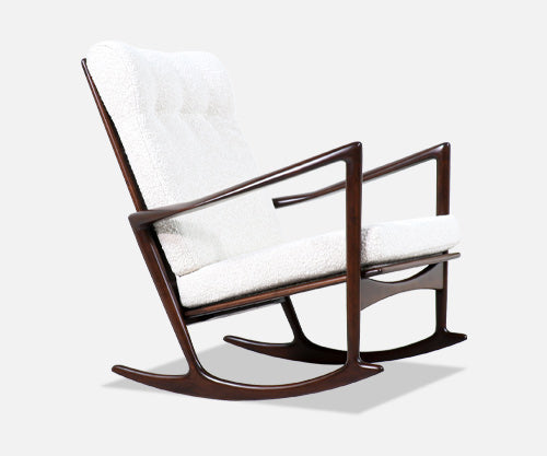 Mid-Century Modern Sculpted Rocking Chair by Ib Kofod-Larsen for Selig