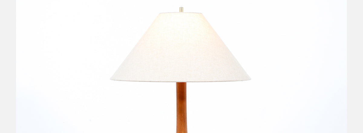 Danish Modern Sculpted Teak Table Lamp