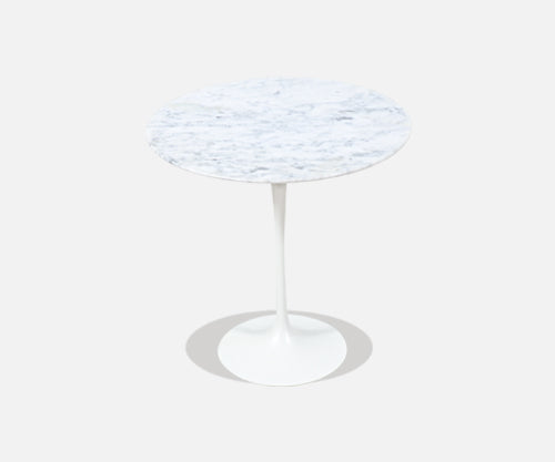 Vintage Eero Saarinen Tulip Side Table with Carrara Marble Top for Knoll