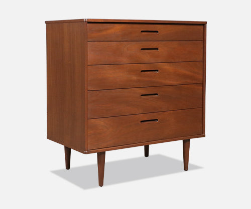 Edward J. Wormley Mahogany 5-Drawers Dresser for Dunbar