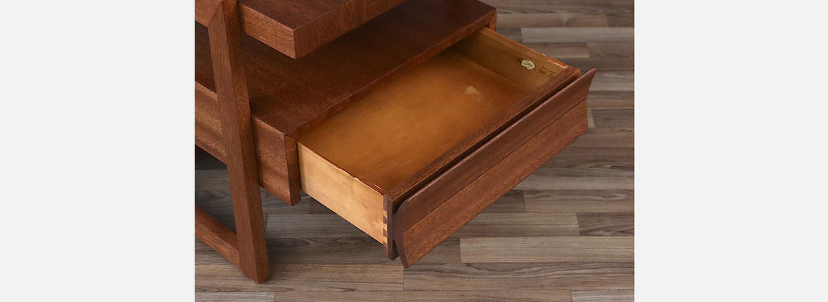Paul Laszlo Two-Tier Night Stand for Brown Saltman