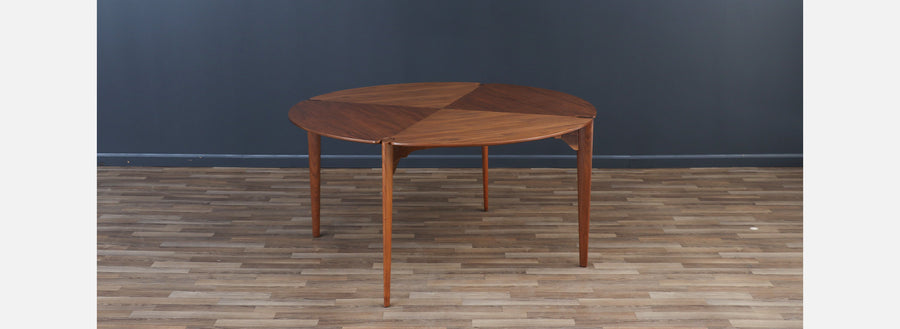 John Keal Sculpted Walnut Dining Table for Brown Saltman