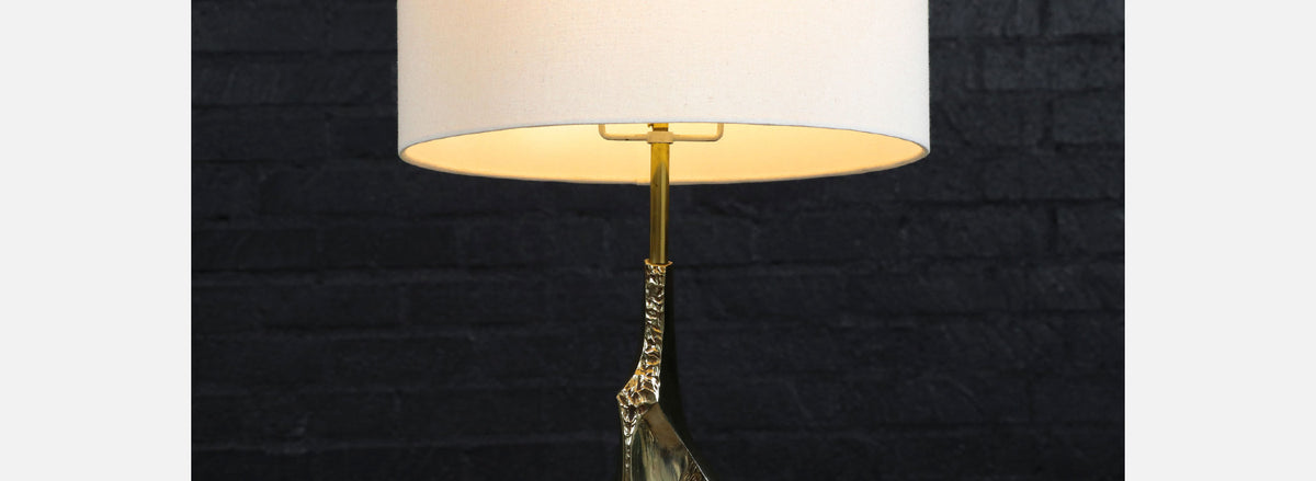 Richard Barr Brutalist Table Lamp for Laurel Lamp Co.