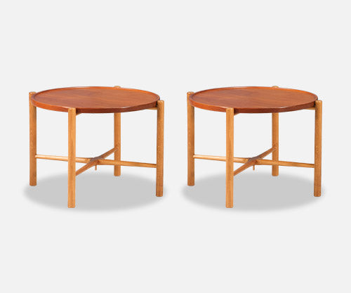 Hans J. Wegner Reversible Tray Top Side Tables for Andreas Tuck