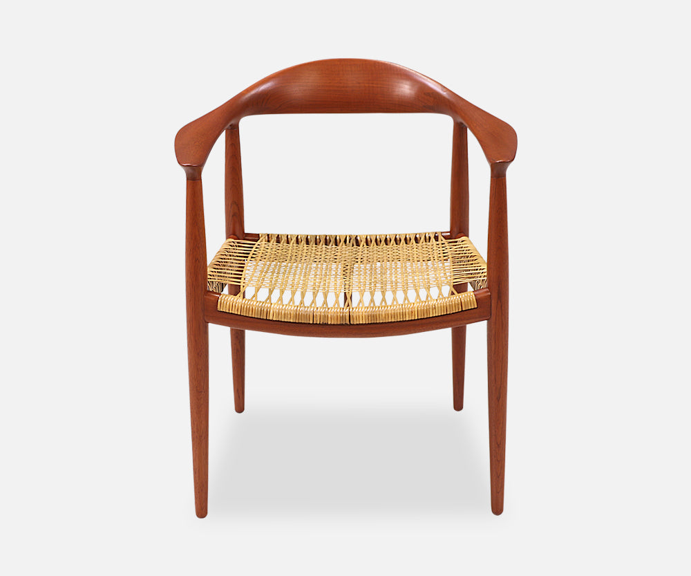 Hans J. Wegner “Round” Caned Arm Chair for Johannes Hansen