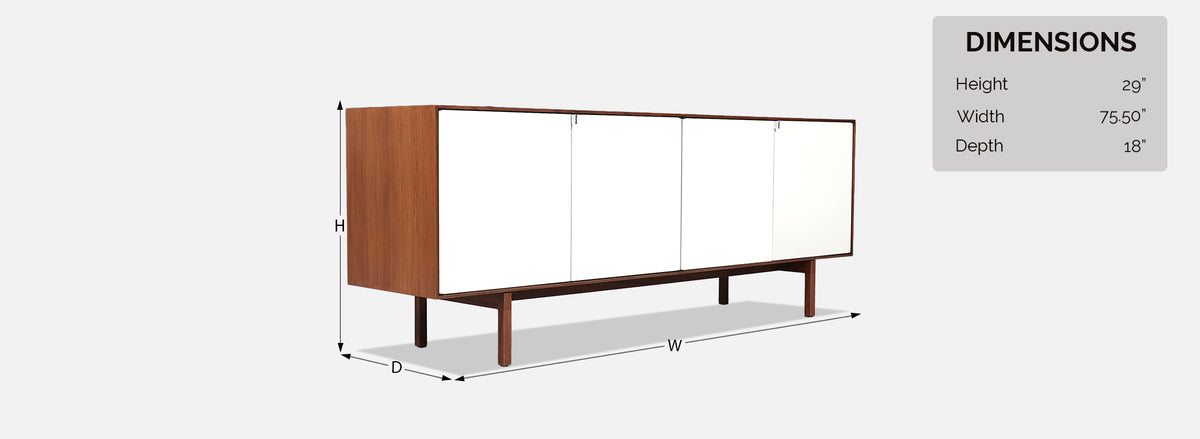 Florence Knoll Model-541 Two-Tone Lacquered Credenza