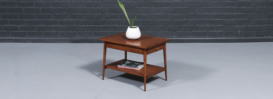 Paul McCobb "Planner Group" Side Table w/ Bookshelf for Winchendon Furniture
