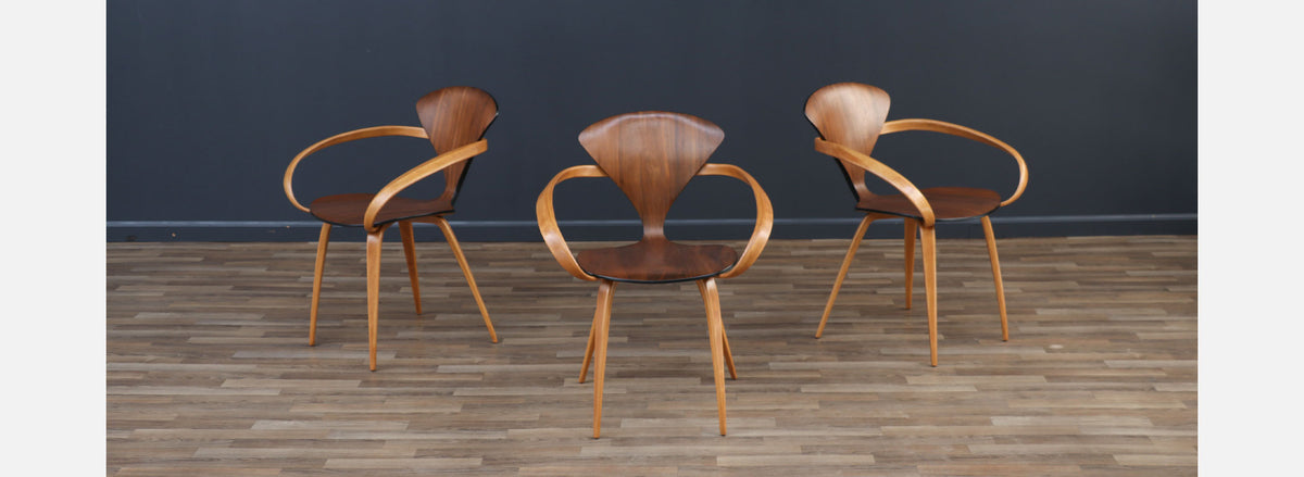 Set of 4 "Pretzel" Armchairs by Norman Cherner for Plycraft