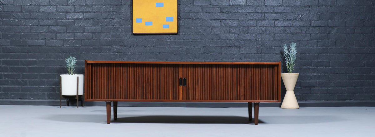 Merton L. Gershun Low Tambour-Door Credenza for Dillingham
