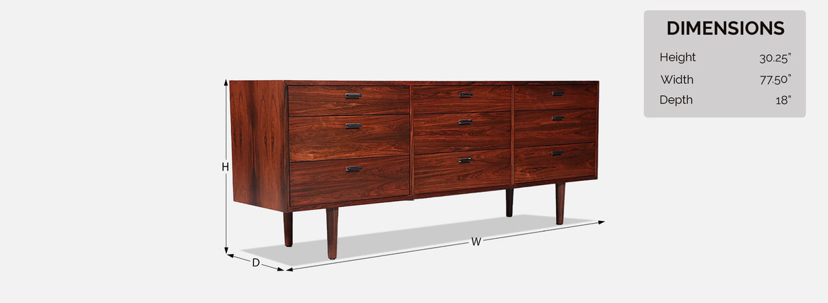 Jack Cartwright Brazilian Rosewood Dresser for Founders