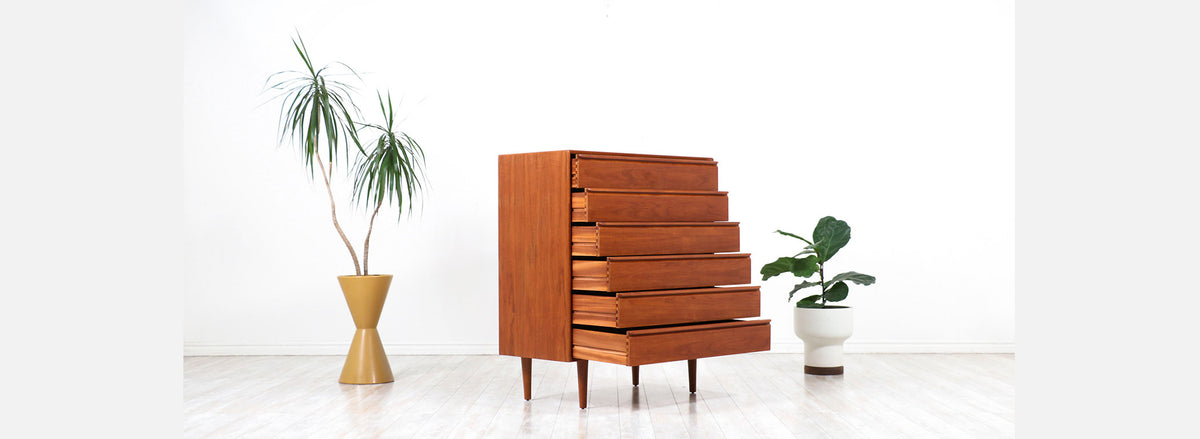 Mid-Century Modern Teak Chest of Drawers by Westnofa