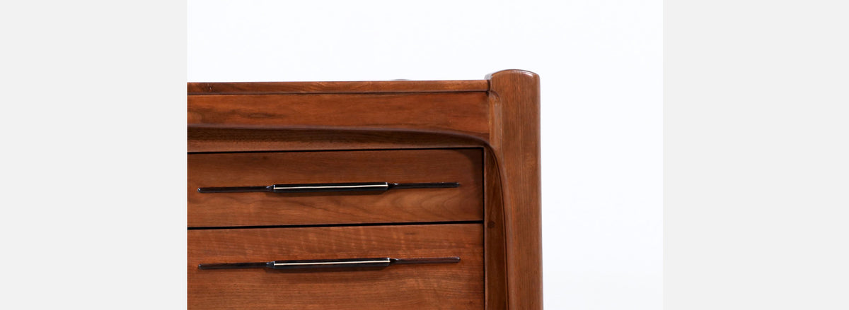 California Studio Sculpted Walnut Executive Desk by Anthony Khan