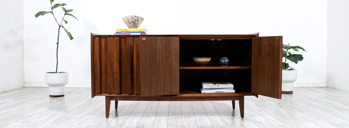 Mid-Century Modern "First Edition" Walnut Credenza by Lane
