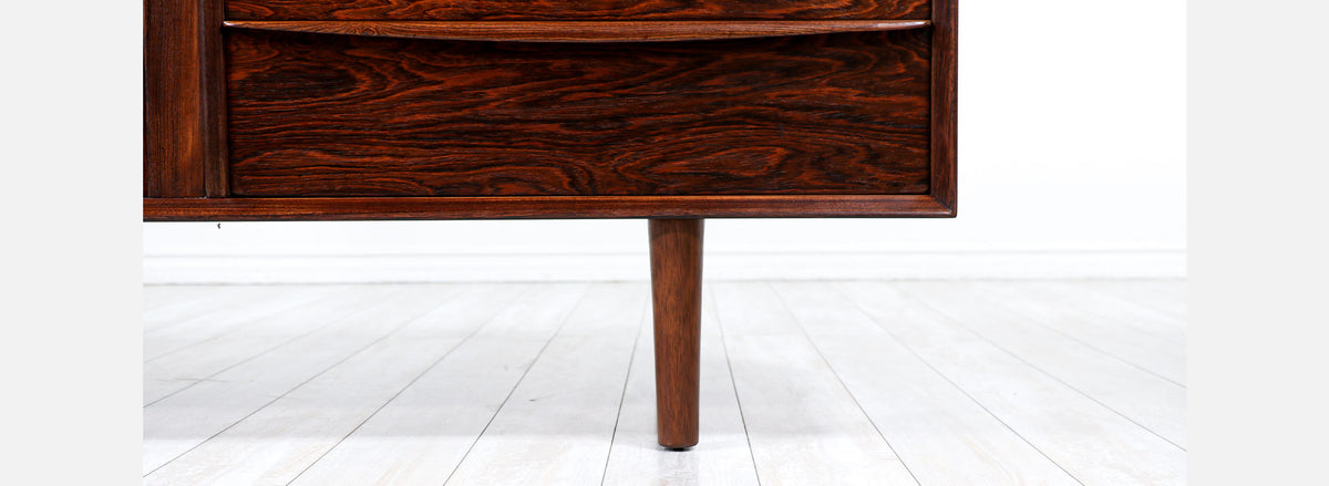 Svend A. Larsen Tambour-Door Rosewood Dresser for Falster Møbelfabrik