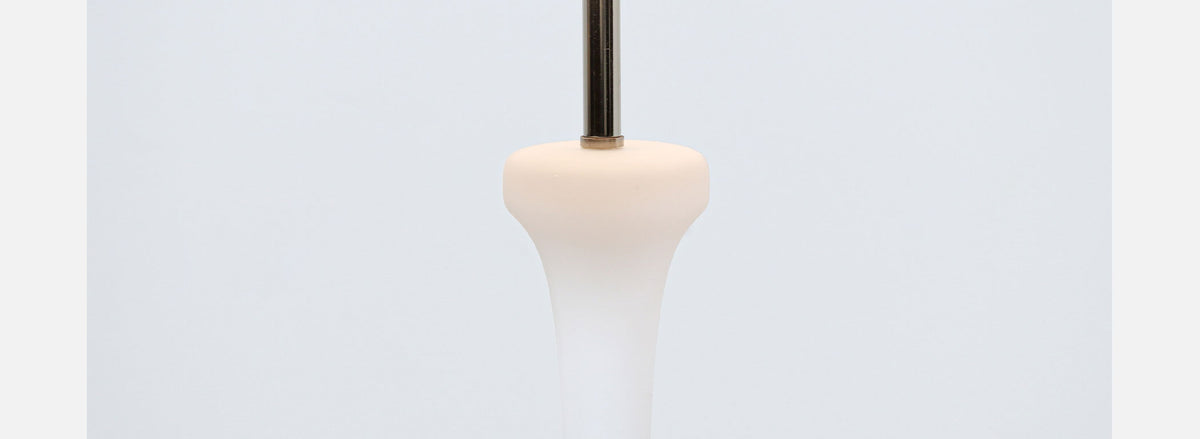Mid-Century Modern Frosted Glass Table Lamp by Laurel 
