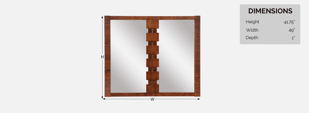 Mid-Century Modern "Stacatto" Wall Hanging Mirror by Lane Furniture 