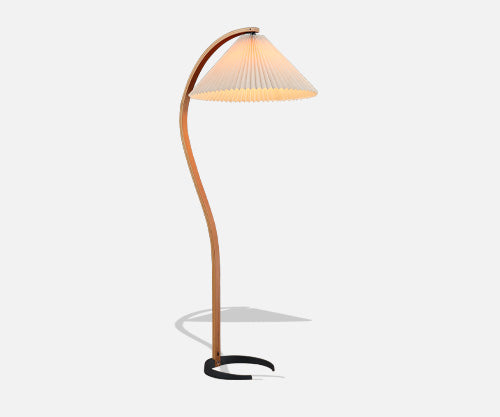 Danish Modern Teak Arc Floor Lamp by Mads Caprani