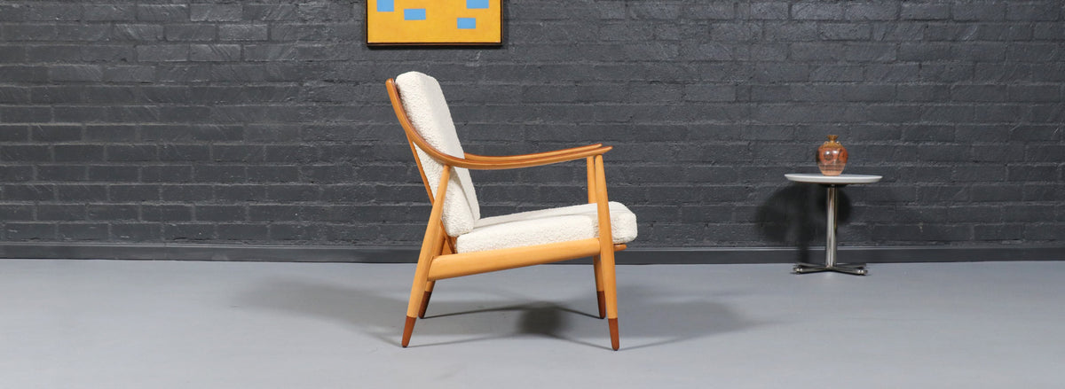Peter Hvidt Model FD-146 Teak & Birch Lounge Chair