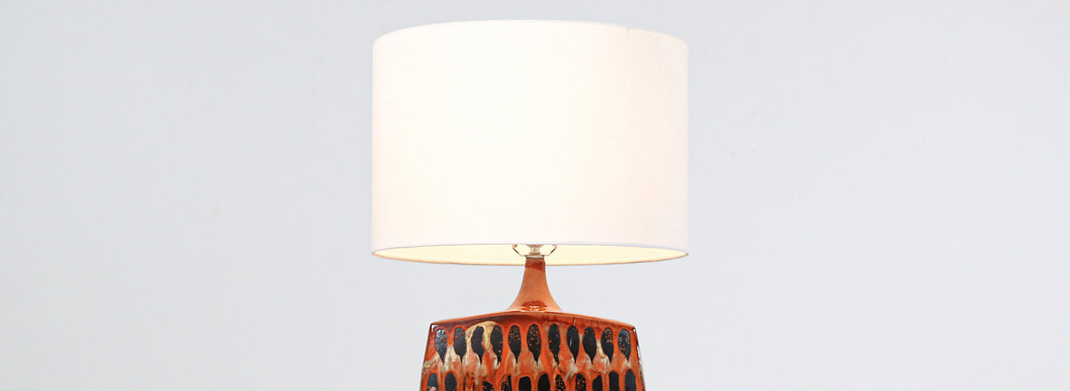 Mid-Century Modern Italian Glazed Ceramic Table Lamp