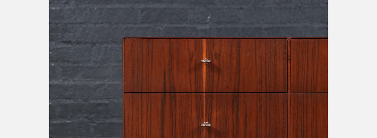 Kipp Stewart Rosewood & Chrome Dresser for Directional