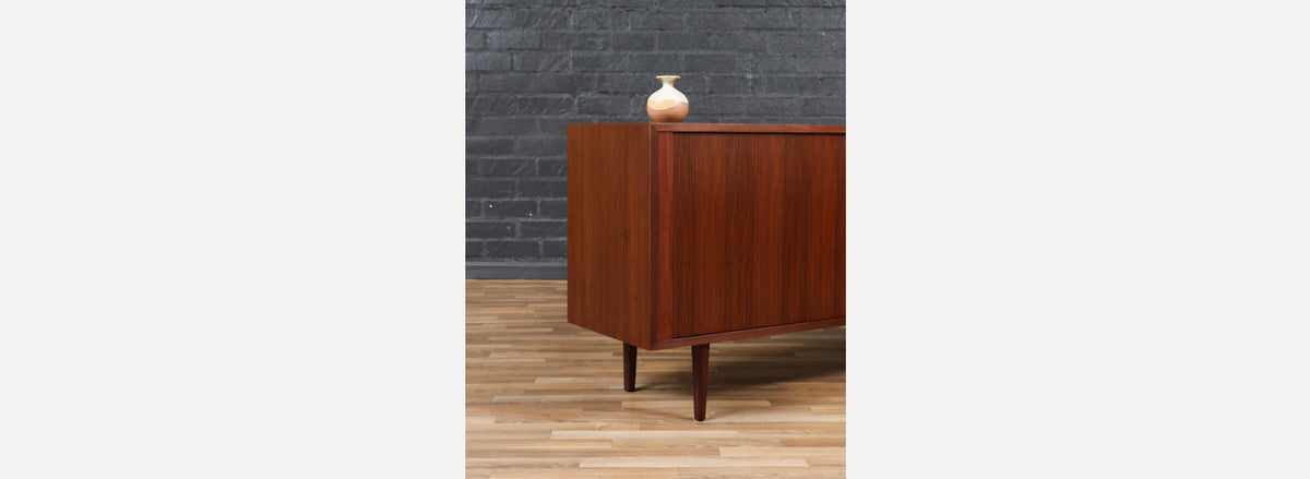 Carlo Jensen Tambour-Door Rosewood Credenza for Hundevad 