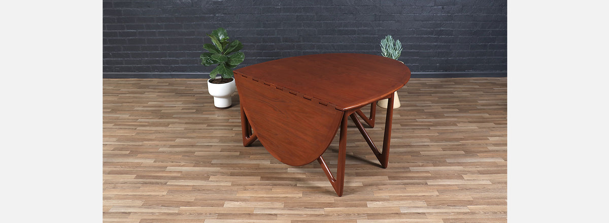 Niels Koefoed Gateleg Teak Dining Table for Koefoeds Hornslet