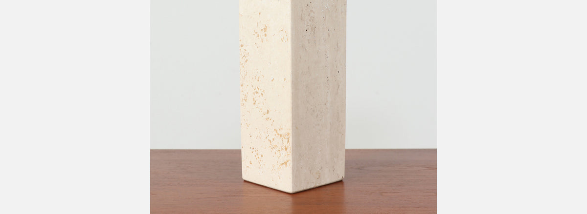 Mid-Century Italian Modern Travertine Stone Table Lamp