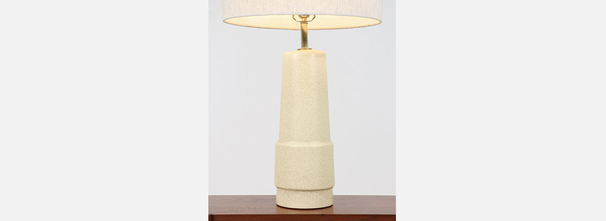 Gordon & Jane Martz Cream Glaze Ceramic Table Lamp for Marshall Studios
