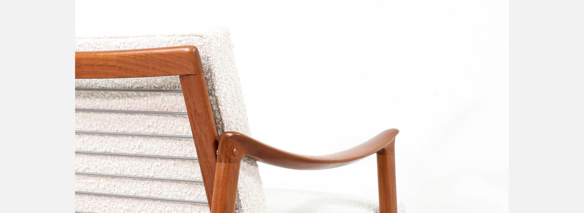 Fredrik Kayser Sculpted Teak Lounge Chair for Vatne Mobelfabrikk