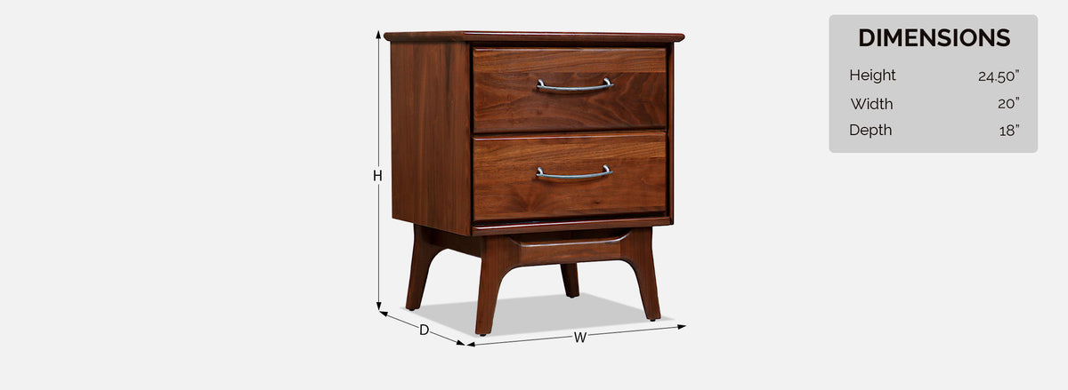 Mid-Century Modern Walnut Night Stands by Ace-Hi