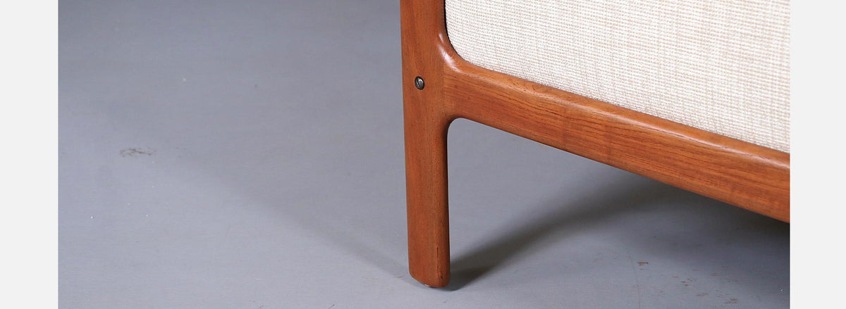 H.W. Klein Teak & Tweed Love Seat Sofa for Komfort