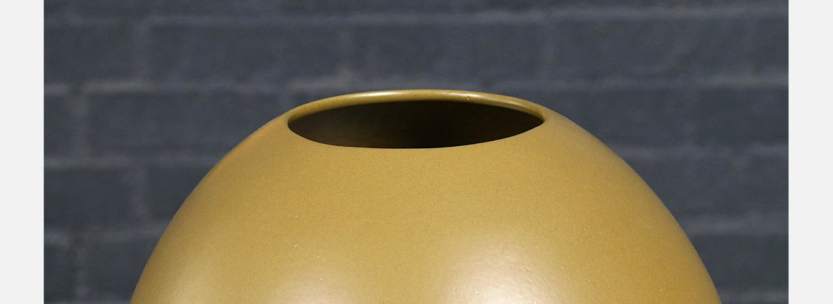 Marilyn Kay Austin Olive Green Sphere Planter for Architectural Pottery