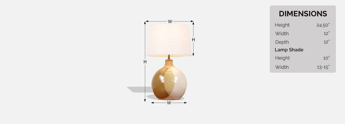 Mid-Century Modern Glazed Ceramic Table Lamp