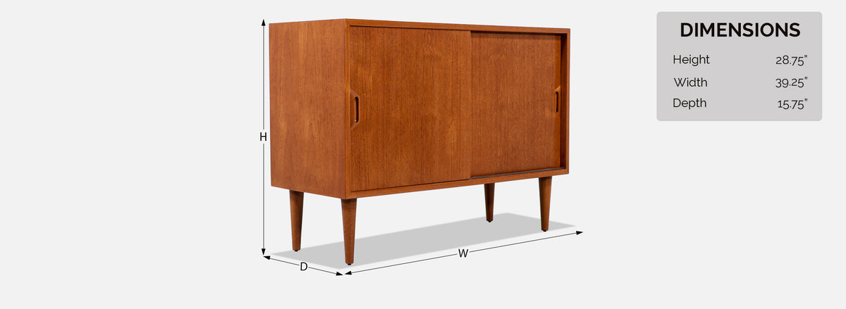 Danish Modern Teak Credenza by Raymor