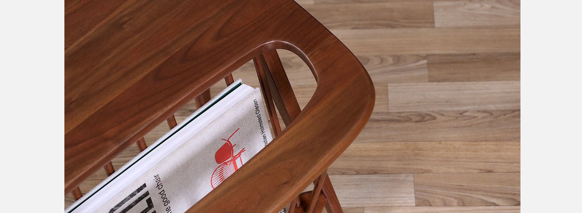 Arthur Umanoff Spindle End Table w/ Magazine Shelf