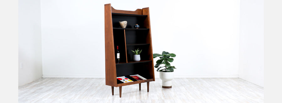 Merton L. Gershun Free-Standing Walnut Bookshelf for Dillingham 