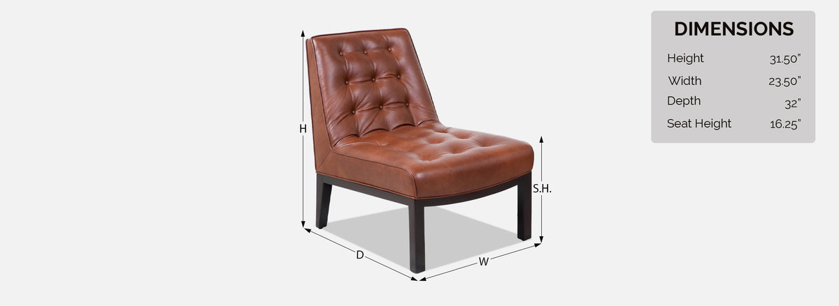 Edward J. Wormley Cognac Leather Slipper Chairs for Dunbar