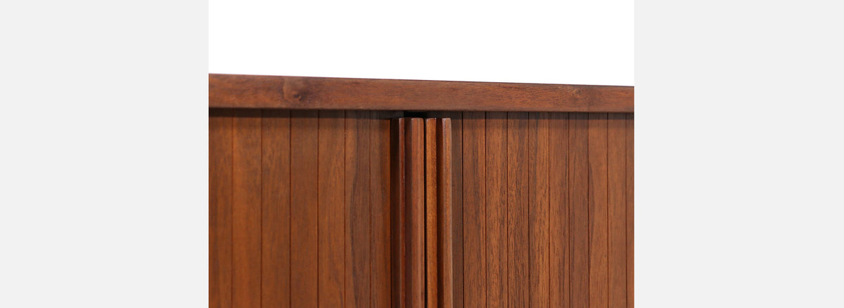 Mid-Century Modern Tambour-Door Cabinet