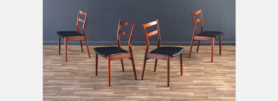 Helge Sibast Model-59 Rosewood & Leather Dining Chairs for Sibast Mobler