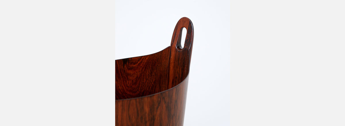 Norwegian Modern Rosewood Waste Basket by Einar Barnes