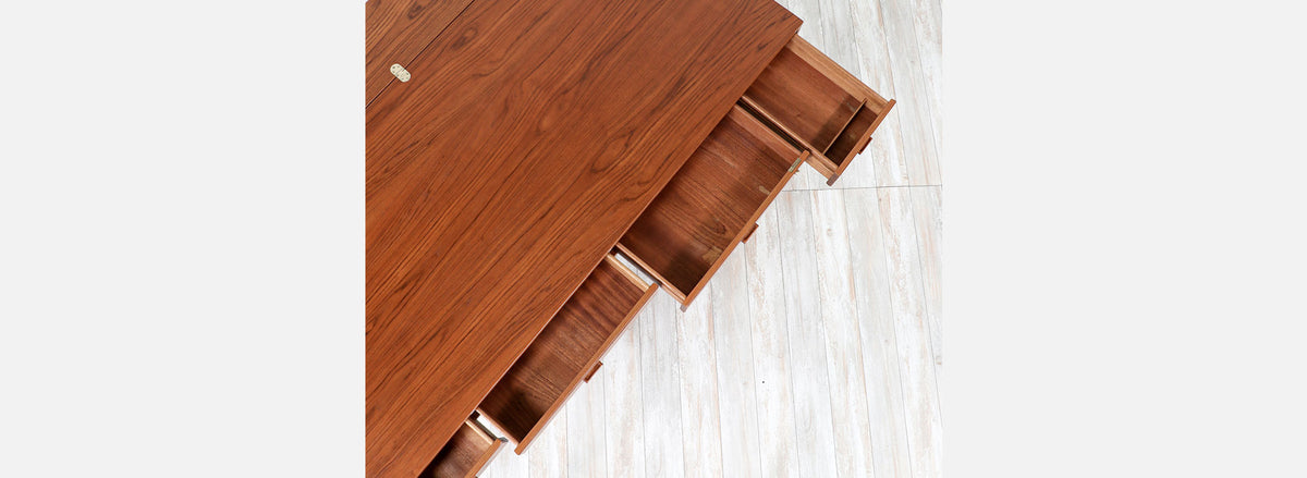 Danish Modern Flip-Top Partners Executive Teak Desk by Peter Løvig Nielsen