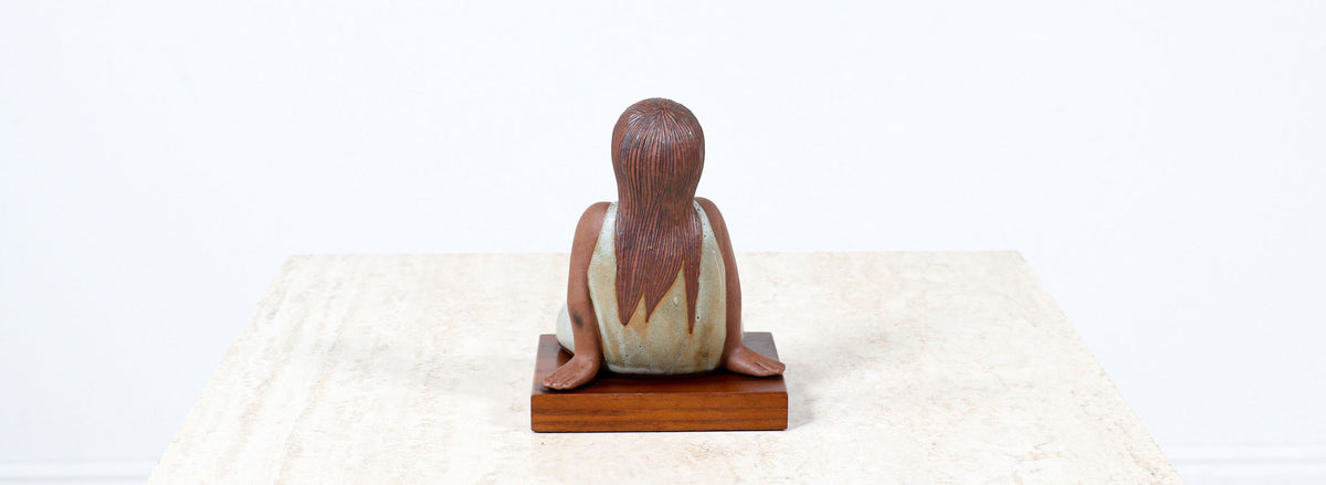 Noel Osheroff Ceramic Girl Figure Sculpture for Robert Maxwell Studio