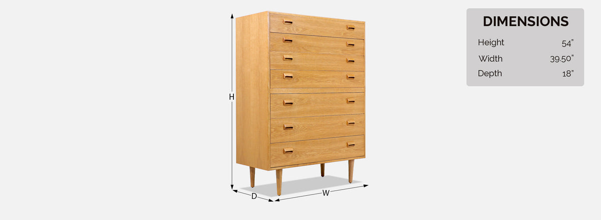 Børge Mogensen Oak Chest of Drawers for Søborg Møbler