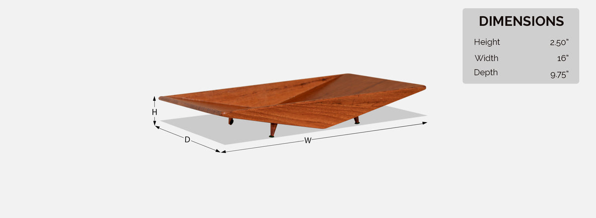 Scandinavian Modern Sculpted Teak Tray by Sowe Konst Sovestad