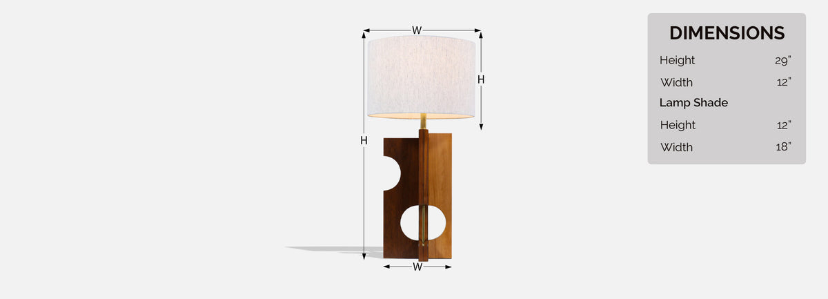 Mid-Century Modern Geometric Form Table Lamp